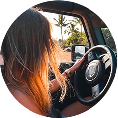 Customer in Jeep rental