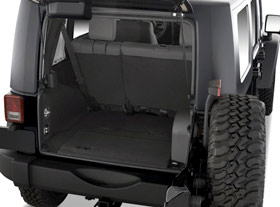 Cargo space of the 4-door Jeep Wrangler